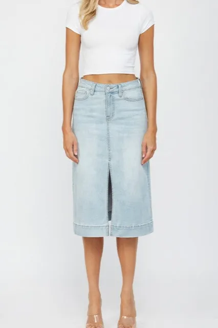Denim High Rise Skirt