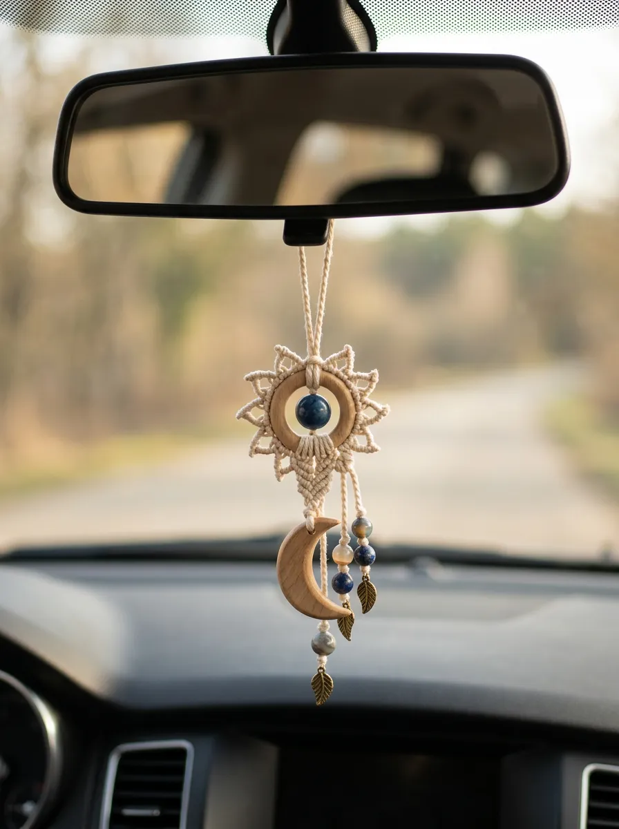 Refined Car-Interior Rearview Mirror Hanging Ornament