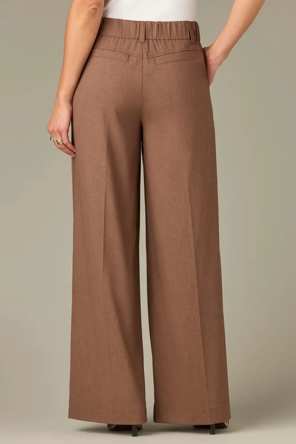 Pull-On Side Seam Tailored Trousers