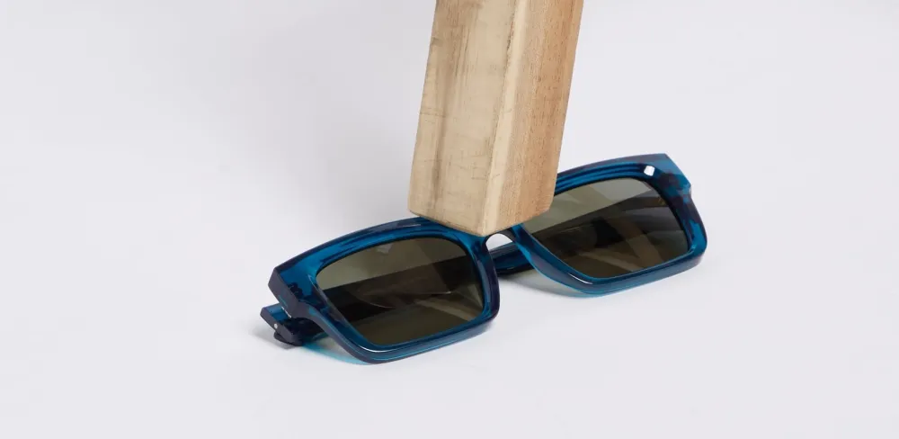 Rounded Frame Sunglasses Blue