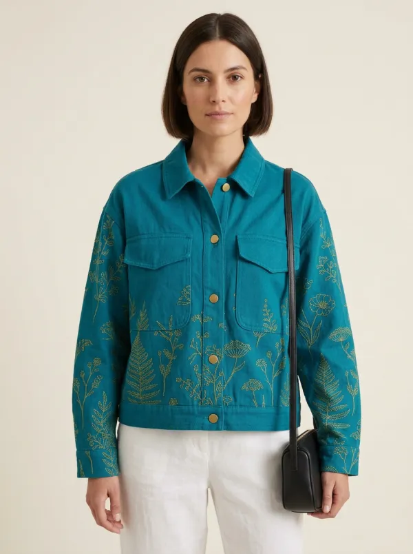 Women's Camden Botanical Wildflower Pattern Jacket