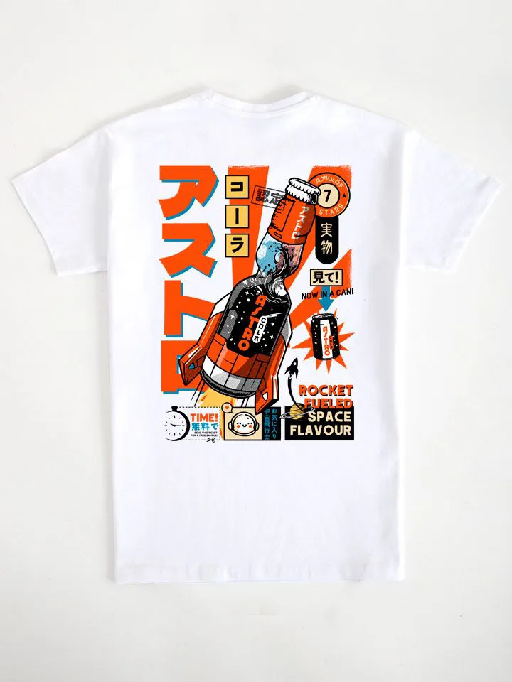 Space Flavour Graphic White T-Shirt