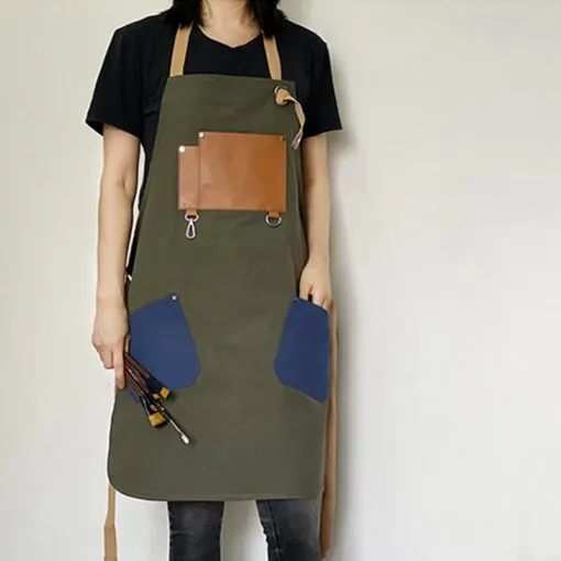 Denim Canvas Cotton Strap Kitchen Work Apron