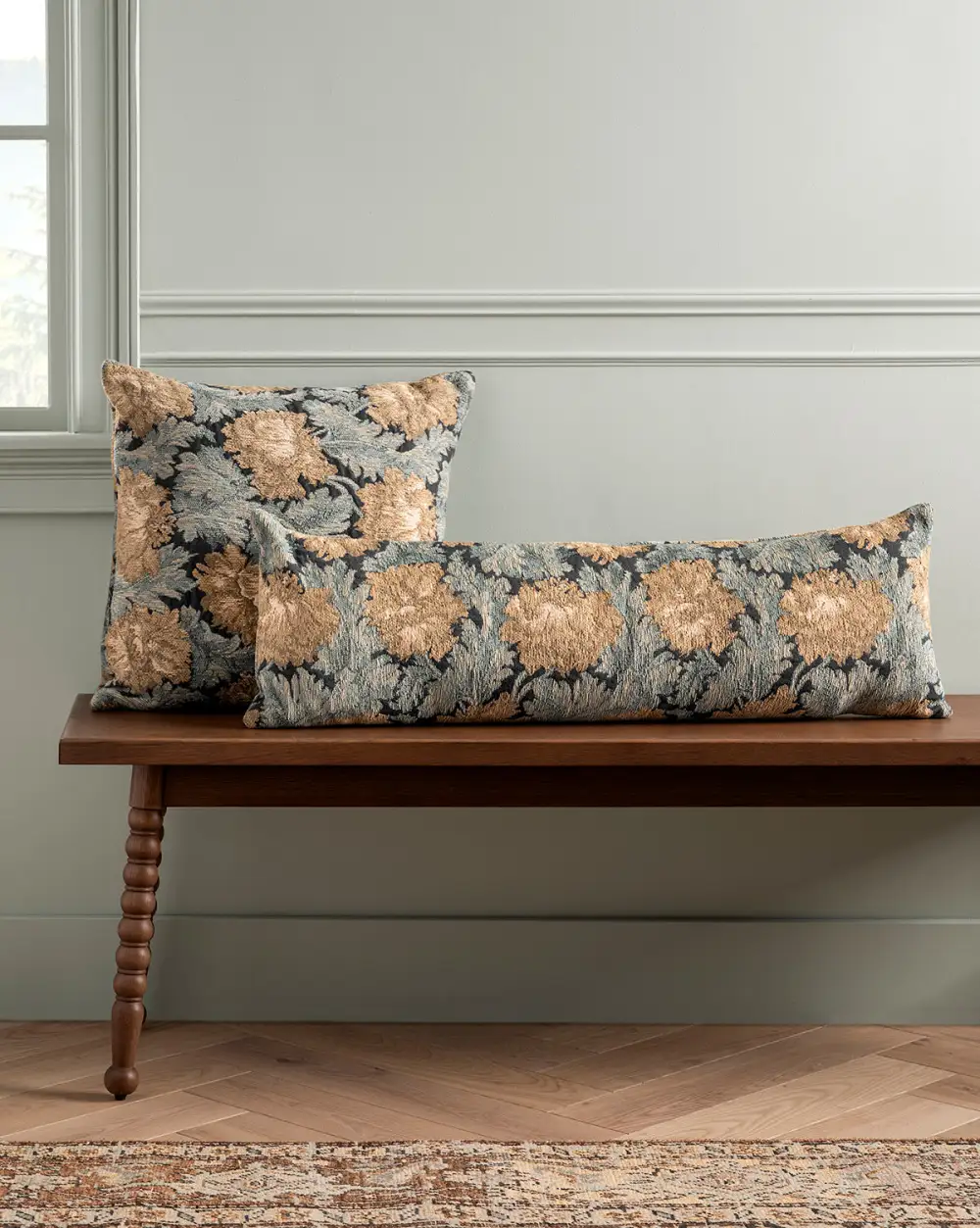 Floral Tapestry Pillow Cover