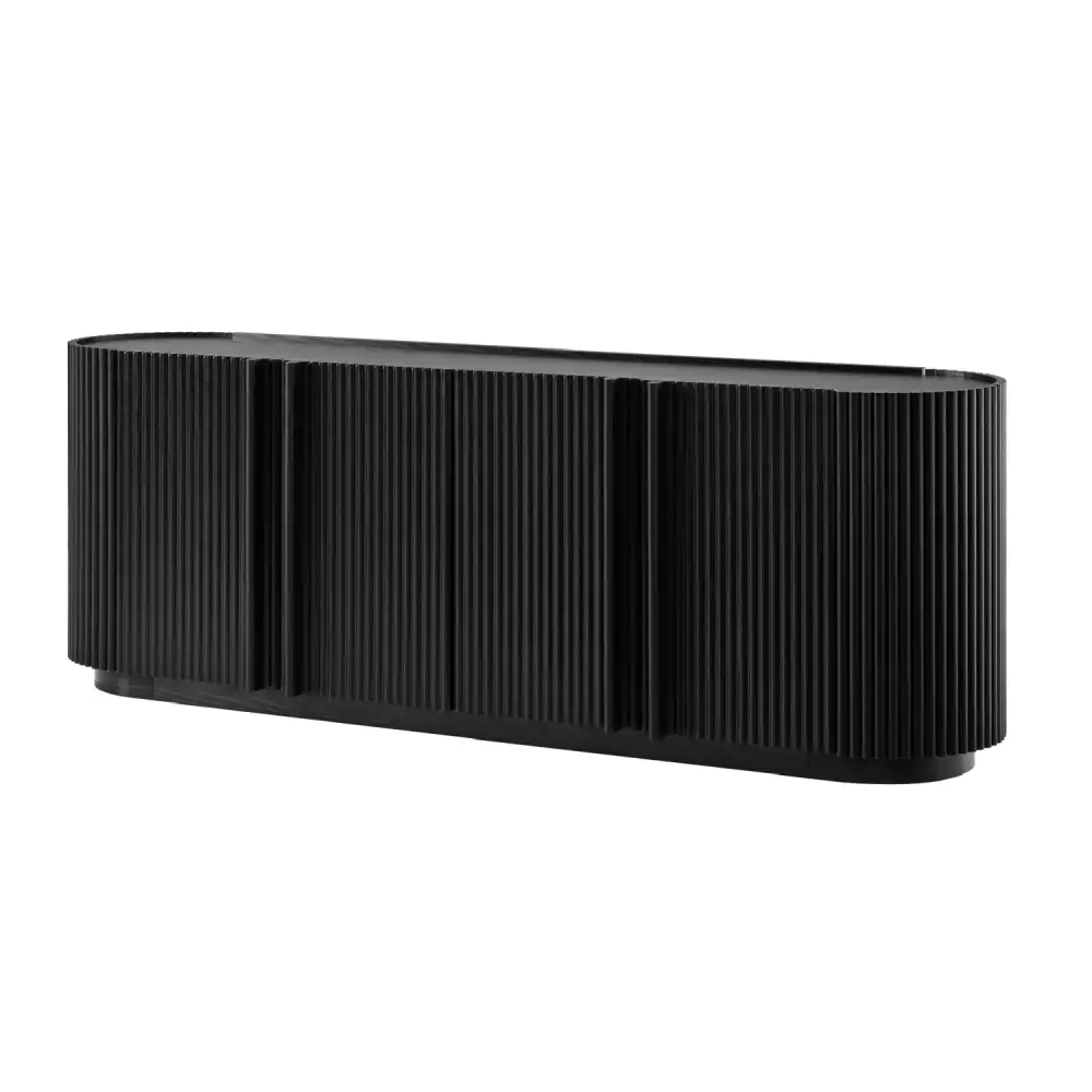 Fluted Tambour-Style Door Tv Stand