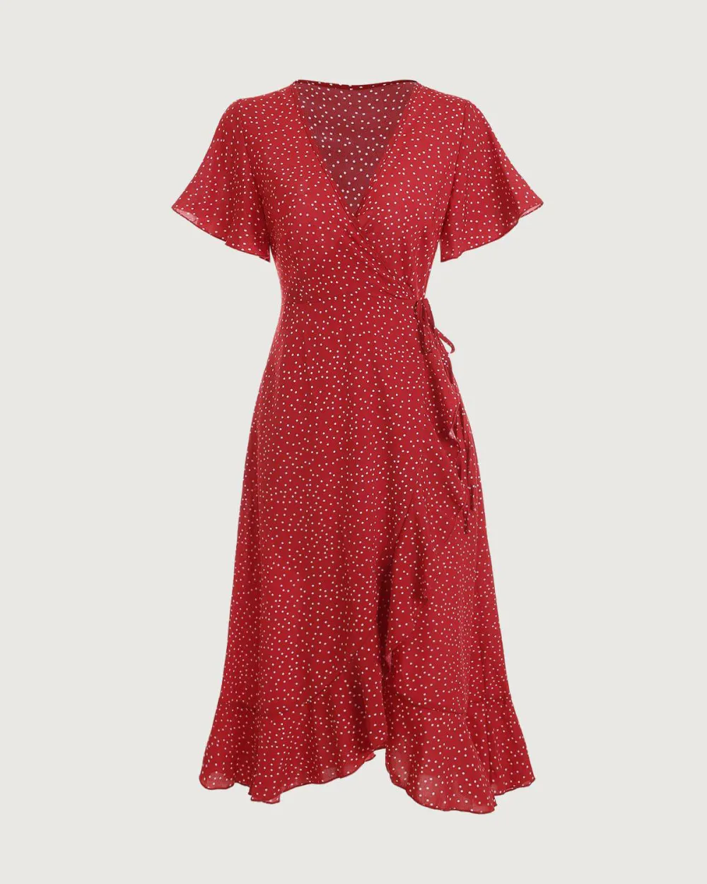 Ruffled Red Polka Dot Dress