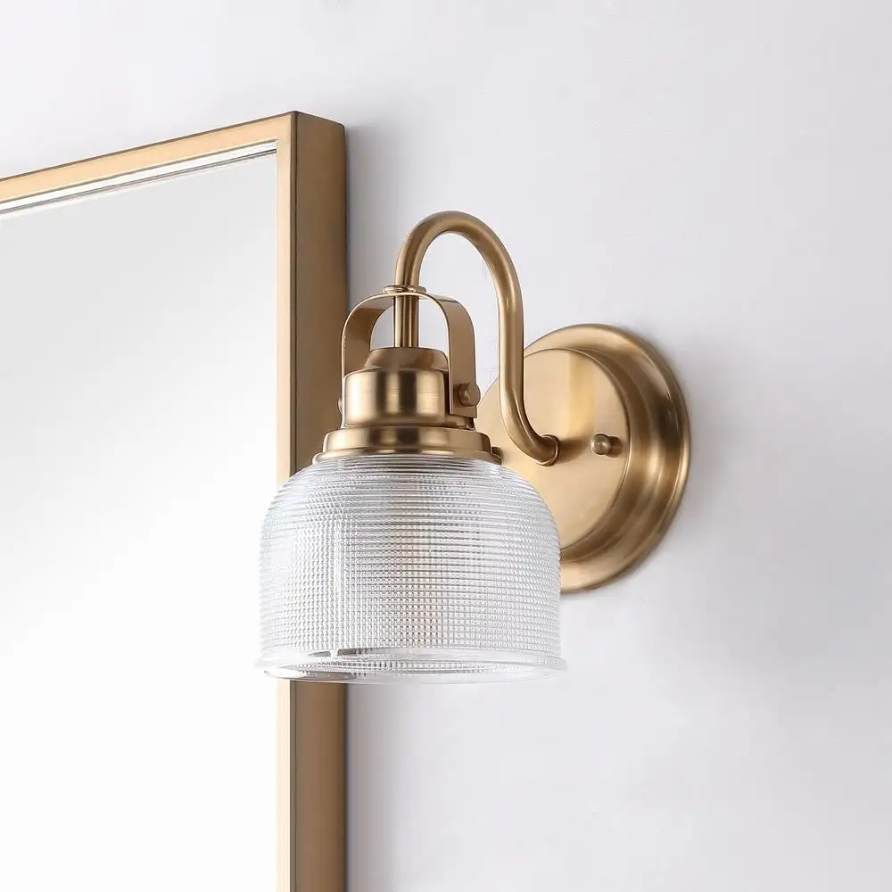 Single-Light Metal/glass LED Vanity Light