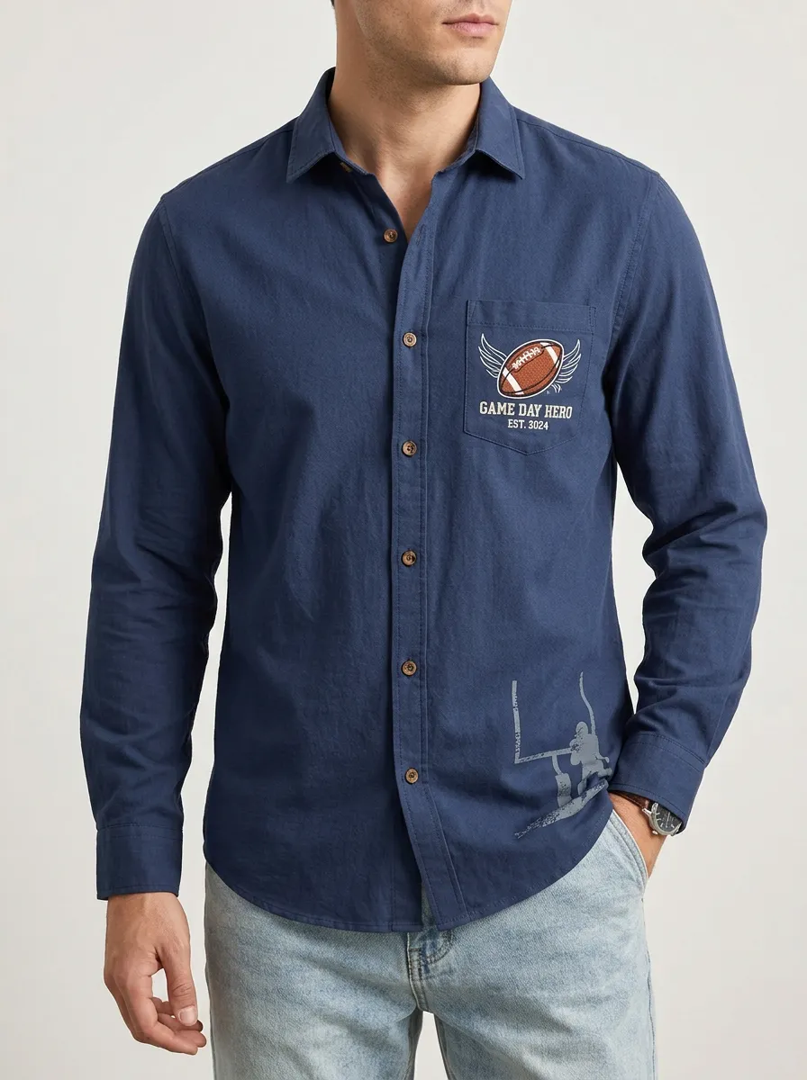 Football Graphic Casual Shirt