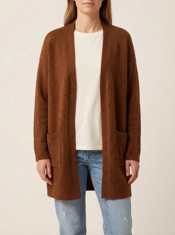 Relaxed Textured Knit Cardigan