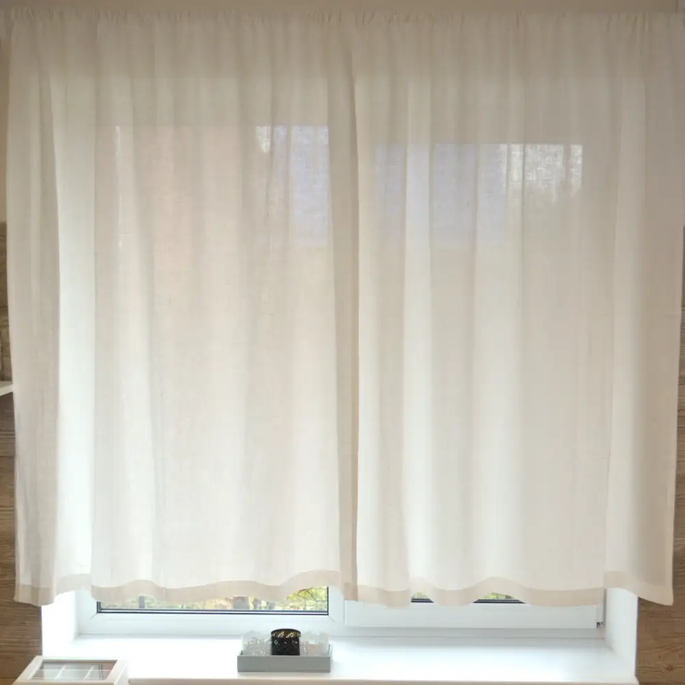 Rod Pocket Cafe Linen Curtain