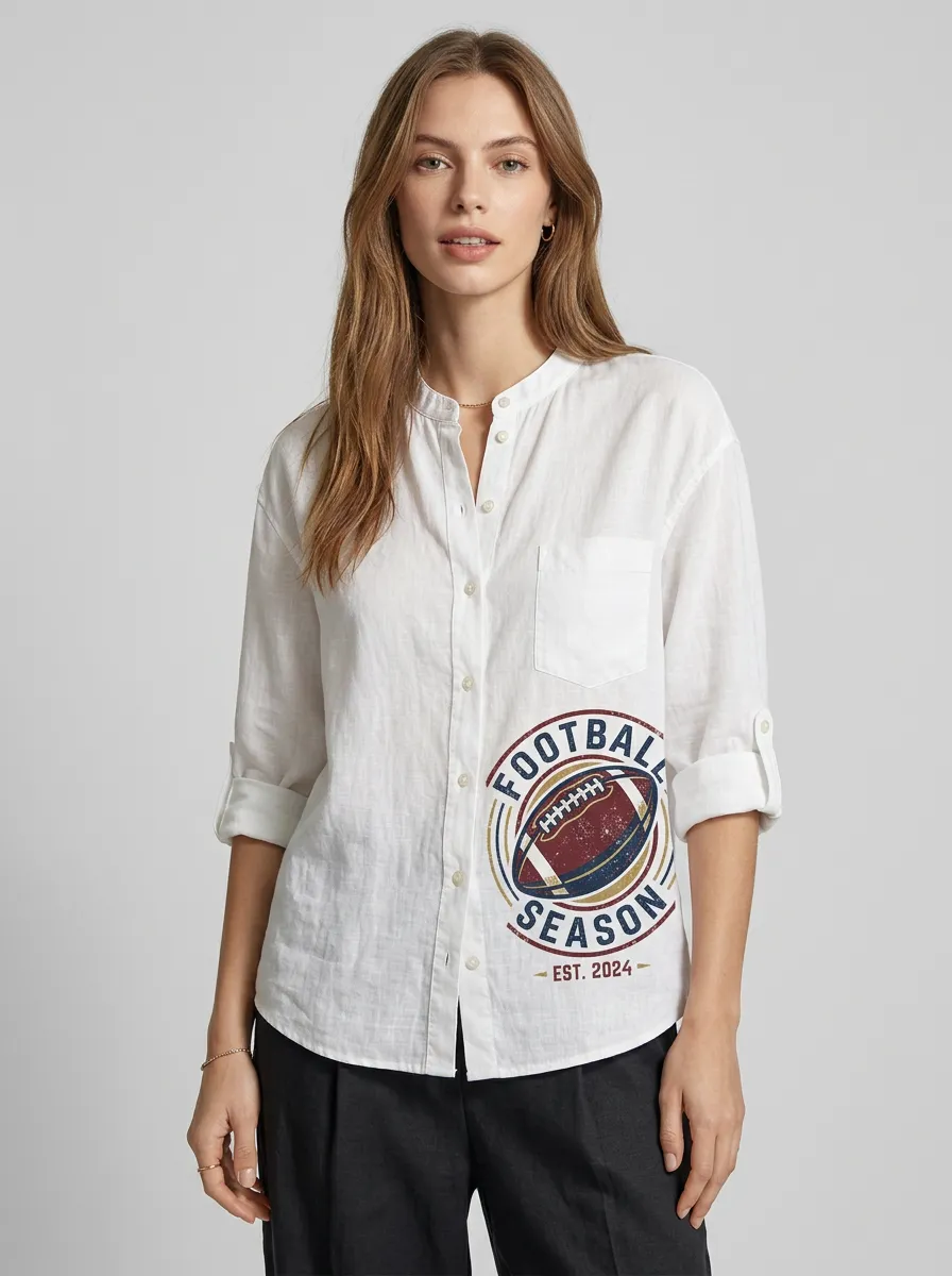 Women's Football Season American Football Graphic Printed Shirt