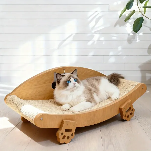 Dual-Use Cat Bed Scratcher
