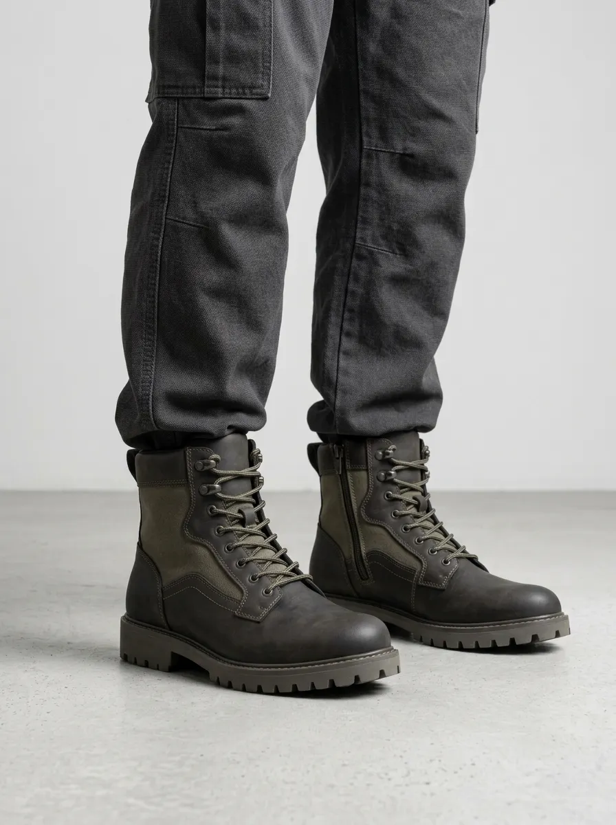 Unisex Tactical Outdoor Leather Work Boots