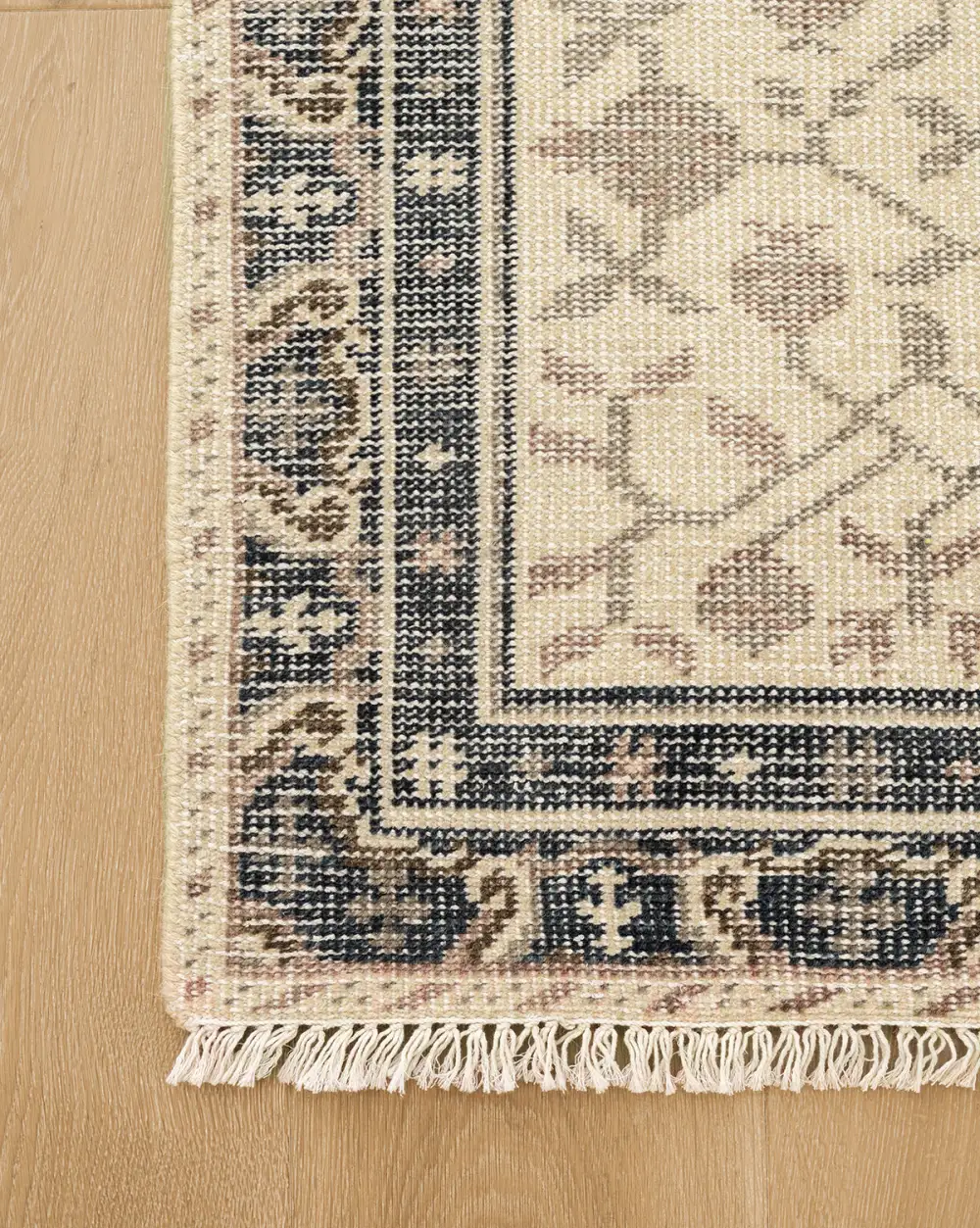 Textural Hand-Knotted Wool Area Rug