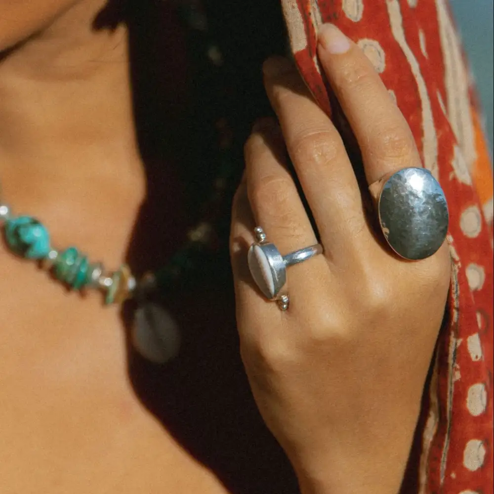 Hammered Oval Ritual Ring