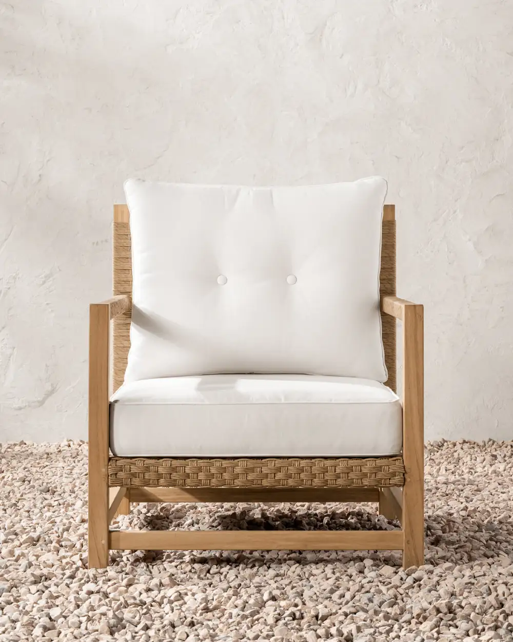 Architectural Teak Outdoor Lounge Chair