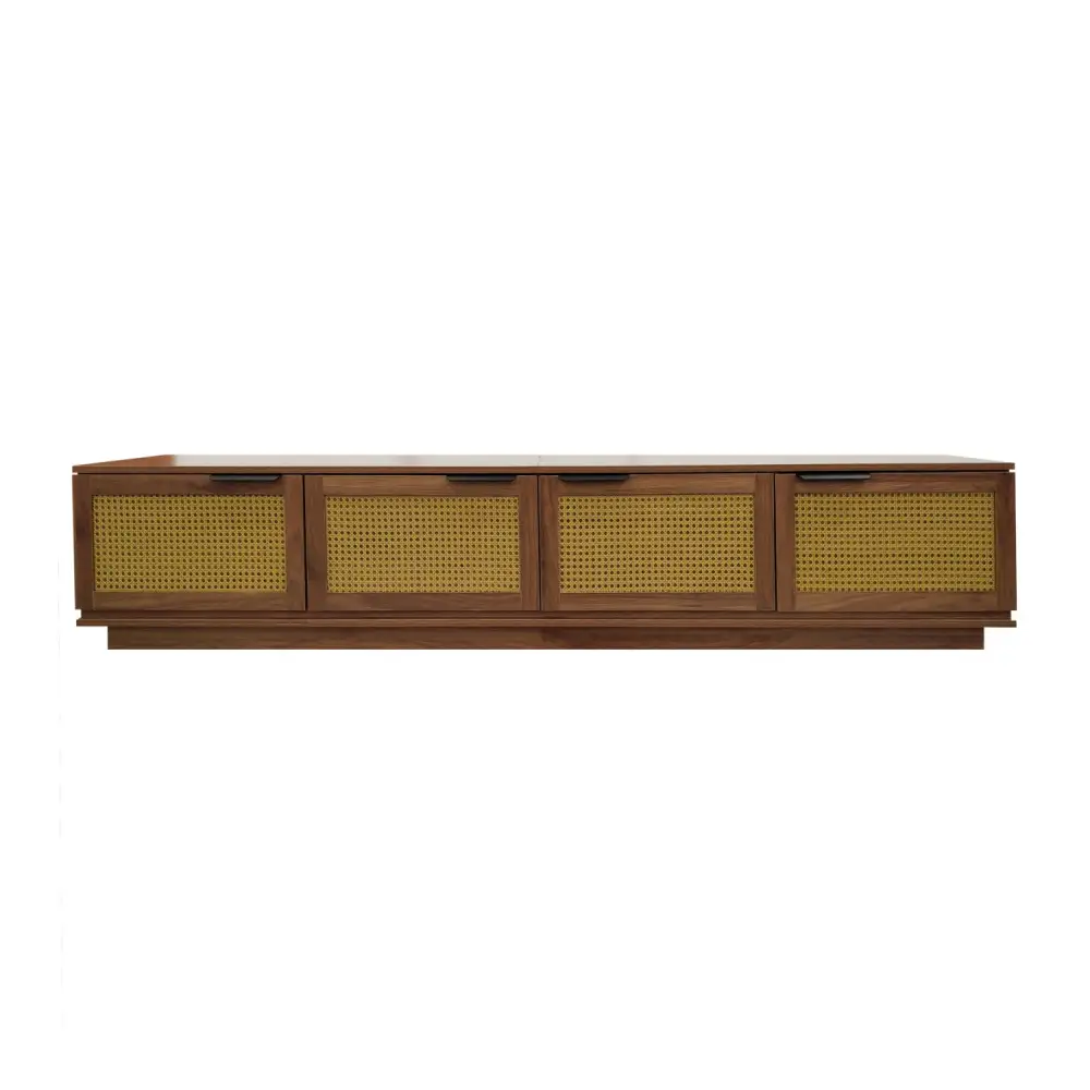 Rattan Panel Tv Stand Media Console
