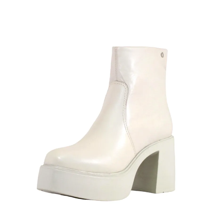 Leather Platform Zip Ankle Boots