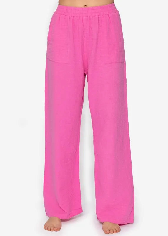 Pink Muslin Everyday Pants