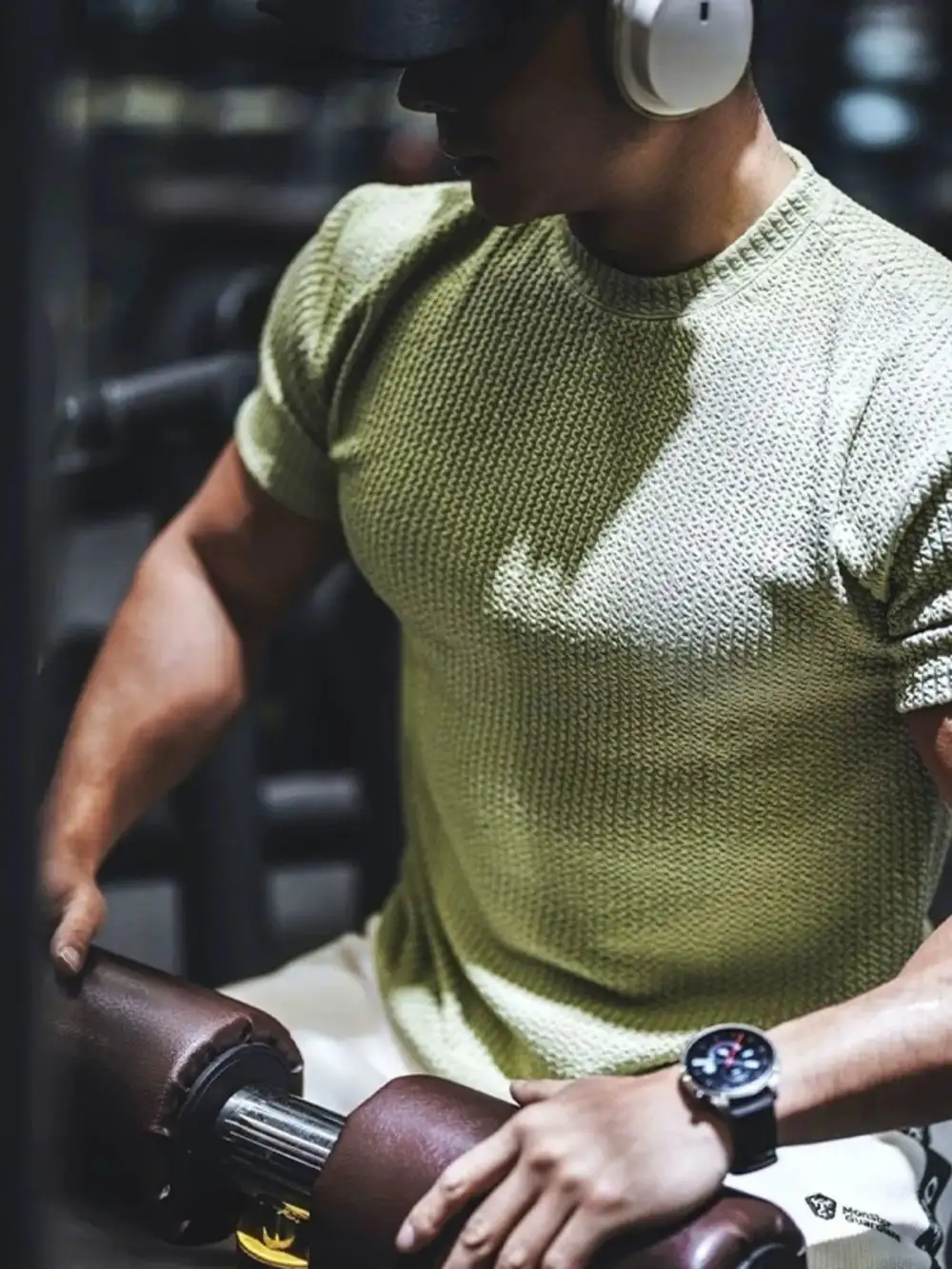 Woven Short Sleeve Crew Neck Tee