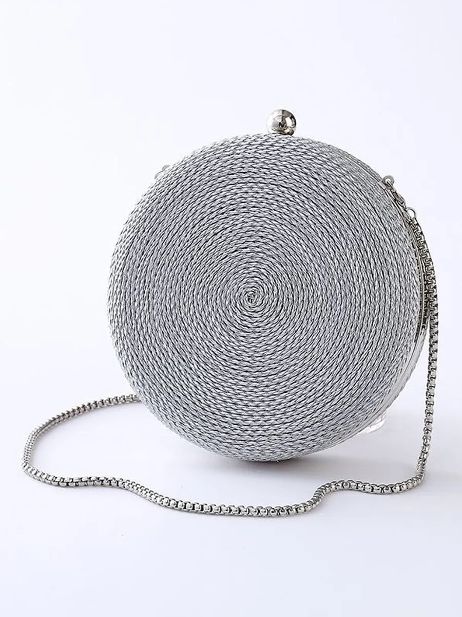 Gemma PU Woven Round Bag