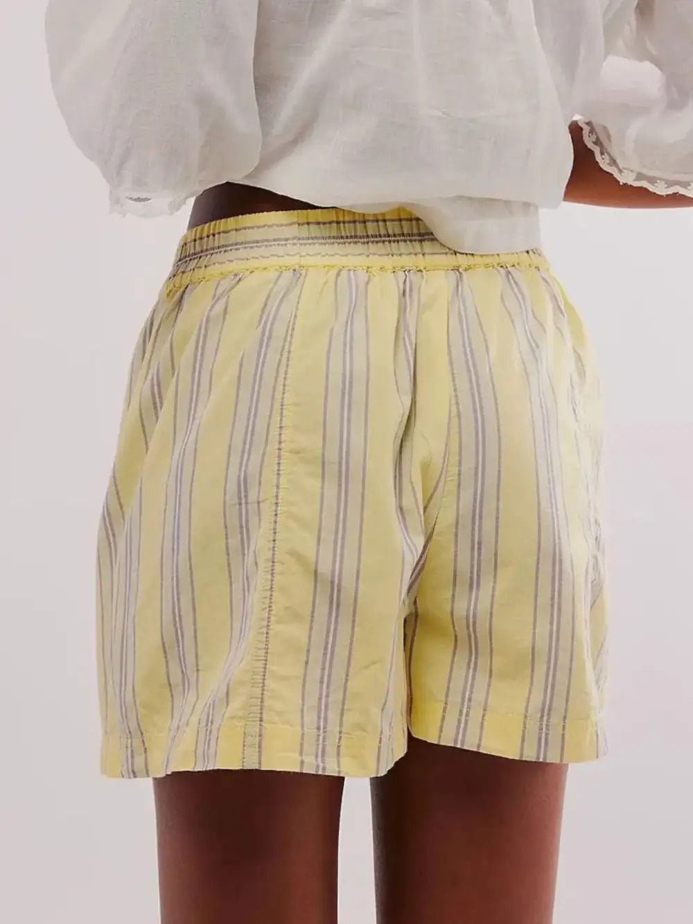 Cotton-Blend Elastic Waist Shorts