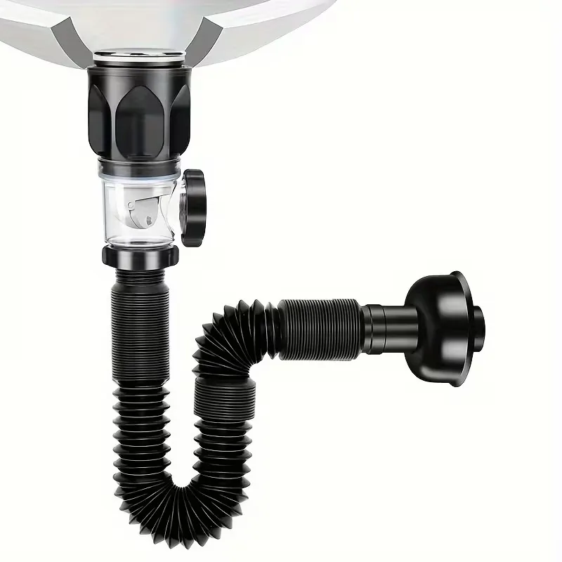 Anti-Clog Sink Drain Pipe with Hair Catcher