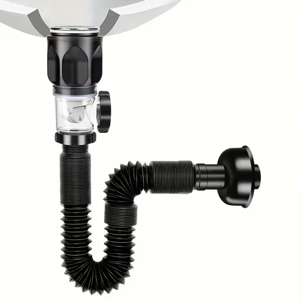 Anti-Clog Sink Drain Pipe with Hair Catcher