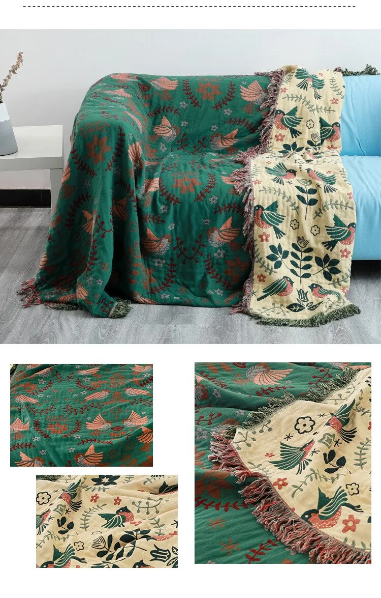 Tassel Boho Cotton Decorative Throw Blanket