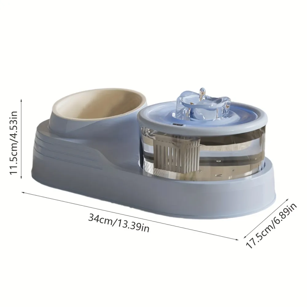 2-in-1 Cat Feeder & Fountain