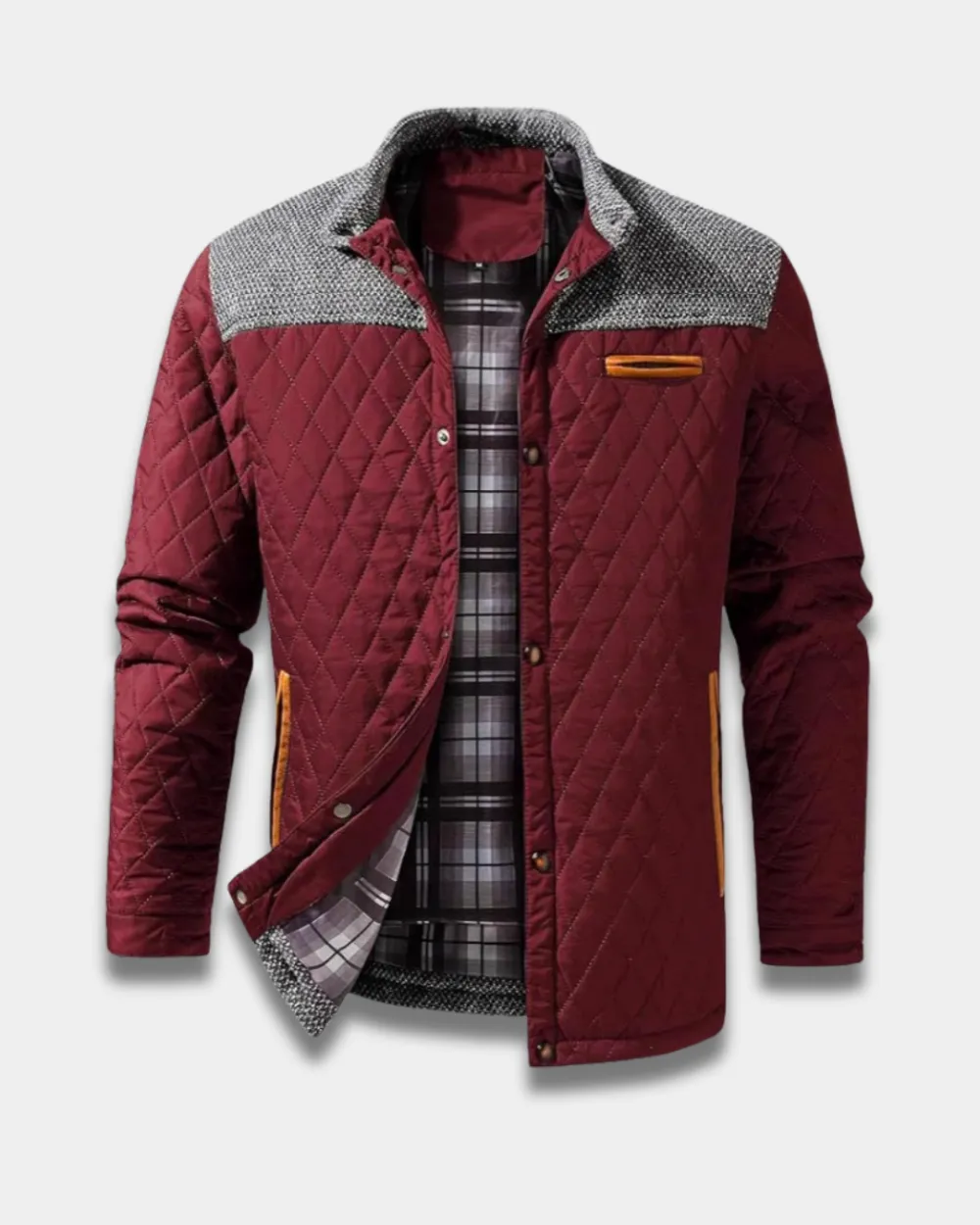 Diamond Quilted Button Jacket