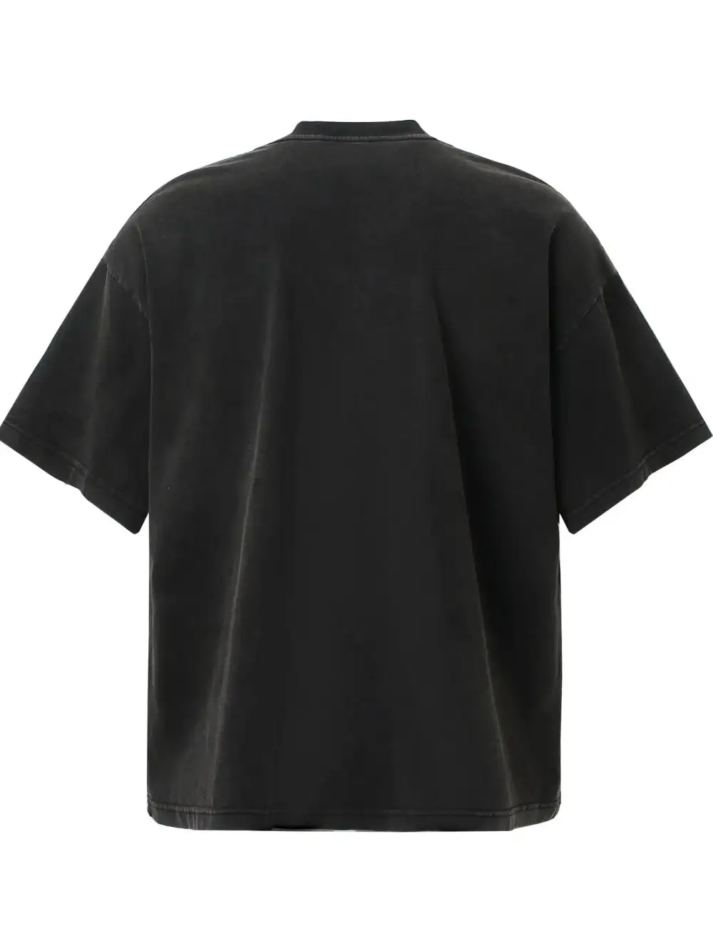 Textured Graphic Washed Oversized Crew Neck Tee