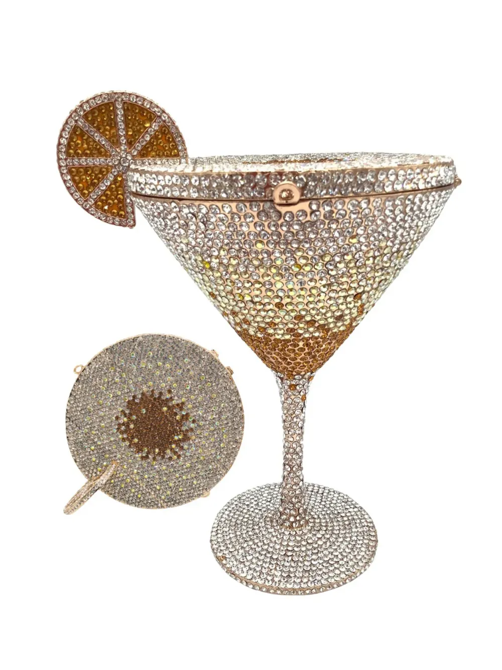 Madeline Rhinestone-embellished Cocktail Glass Clutch Bag
