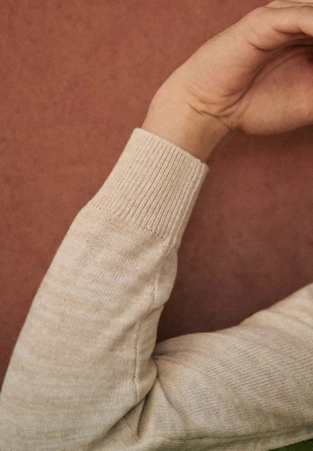 Cream Lightweight Relaxed Fit Knit Sweater