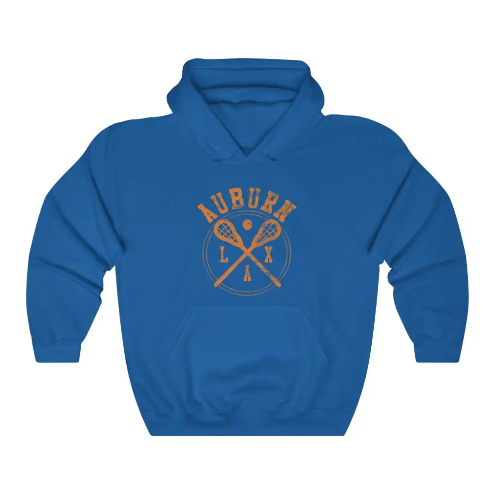 Relaxed Vintage Badge Lacrosse Graphic Pullover Hoodie