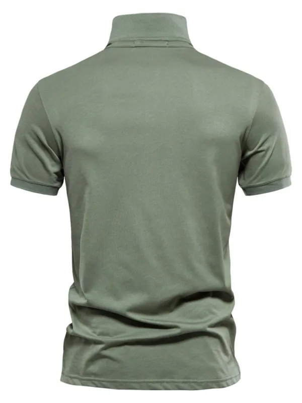 Loose Fit Collared Short Sleeve Polo Shirt