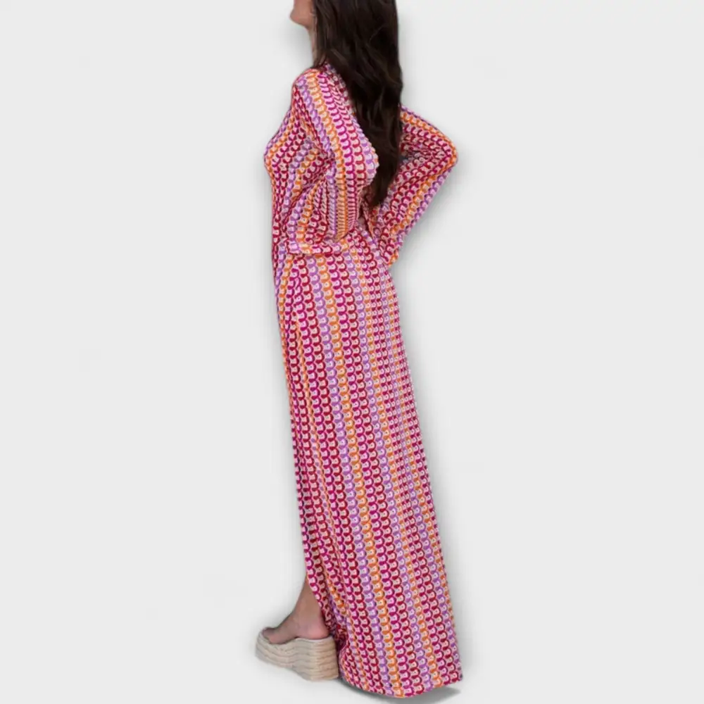 V-Neck Flowing Relaxed Maxi Dress