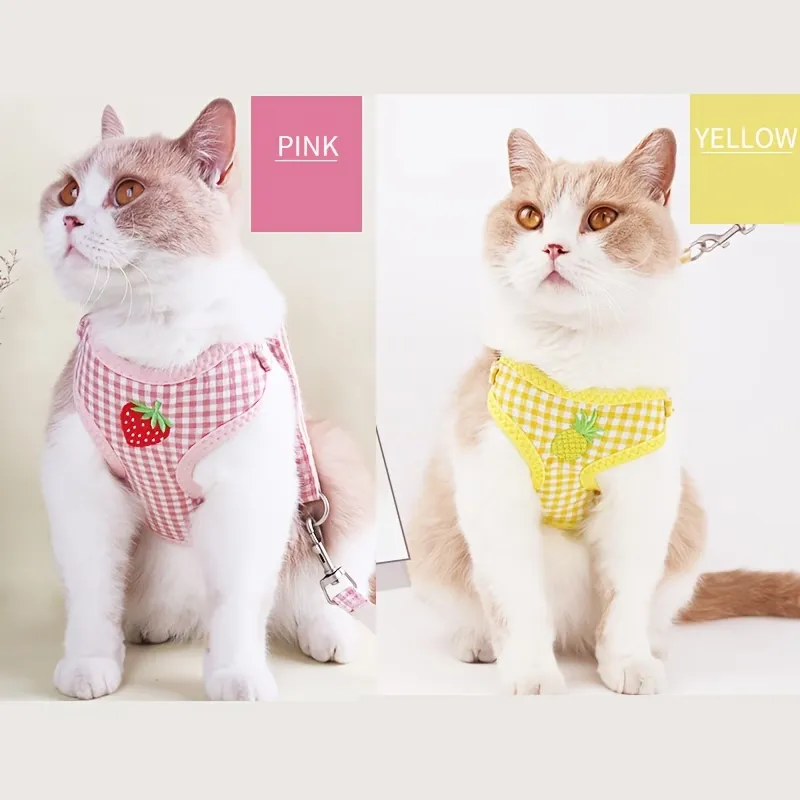 Gingham Pet Harness