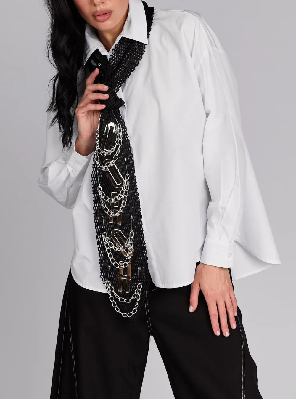 Mesh Button Front Shirt
