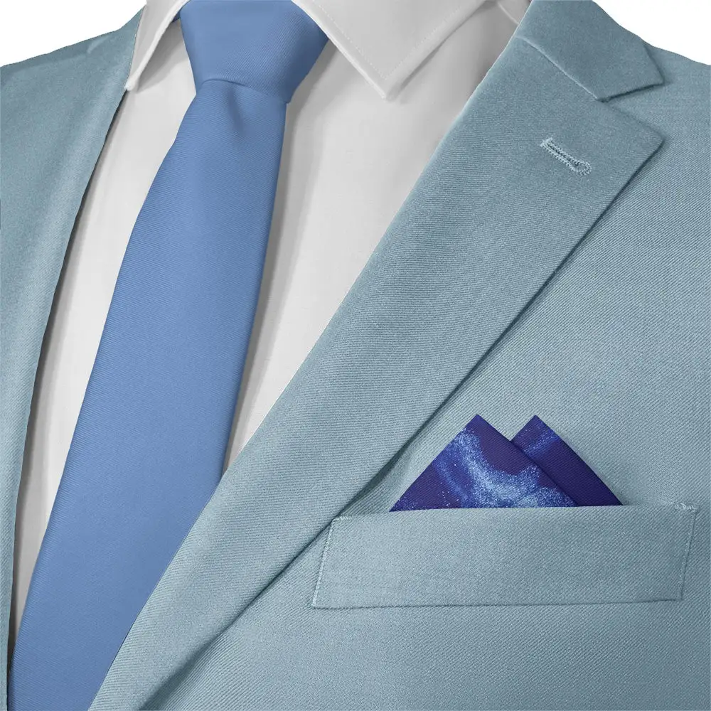 Tailored Subtle Space Motif Pocket Square