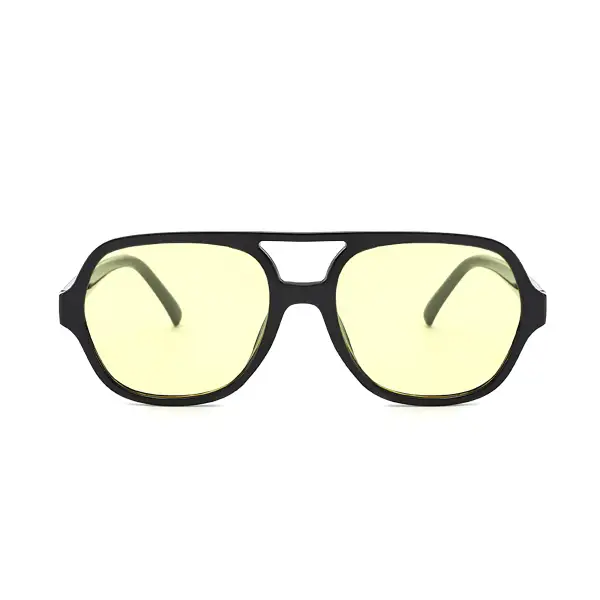 Sharp Round Oversized Gradient Lens UV Protective Fashion Sunglasses
