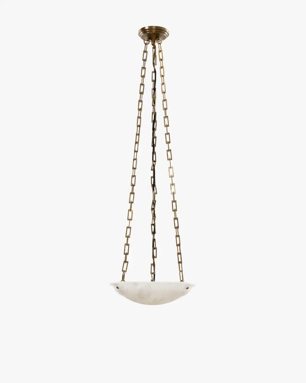 Sculptural-Form Alabaster Chandelier
