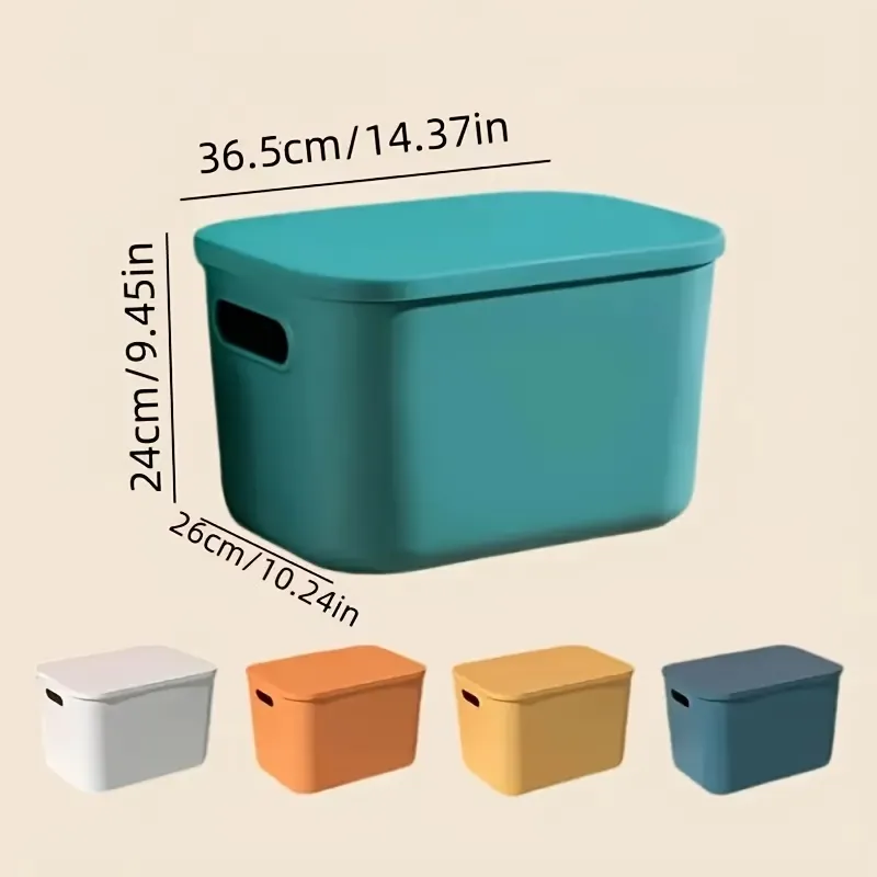 Lidded Plastic Storage Bin