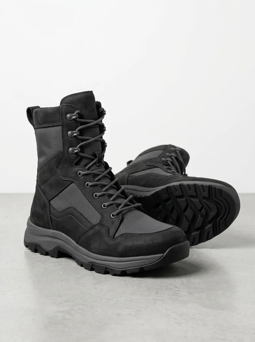 Unisex Tactical Suede Mesh Print Work Boots