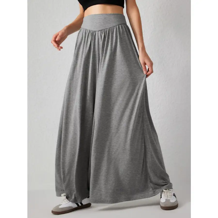 Relaxed High Waist Wide Leg Pants