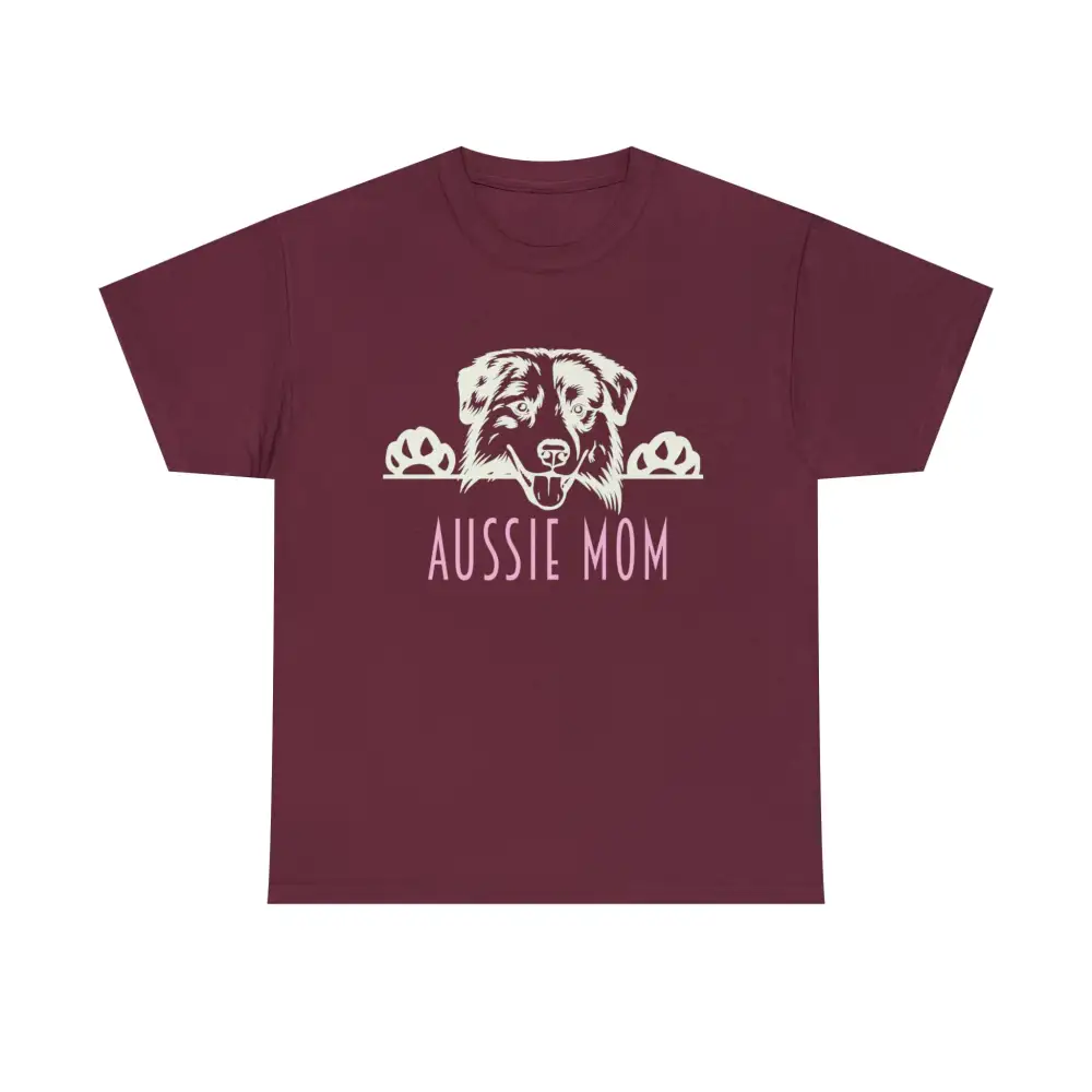 Aussie Mom with Australian Shepherd Dog