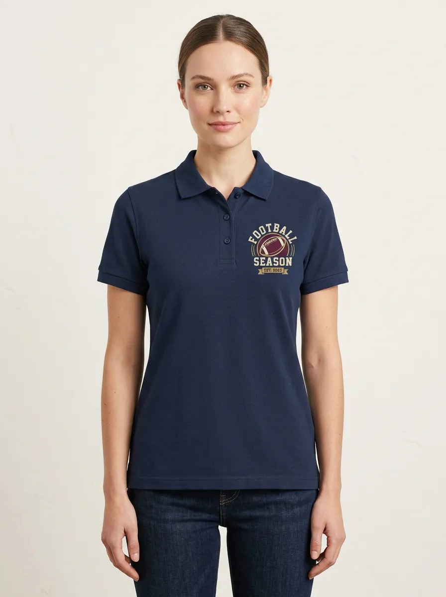 Football Inspired Casual Polo Shirt