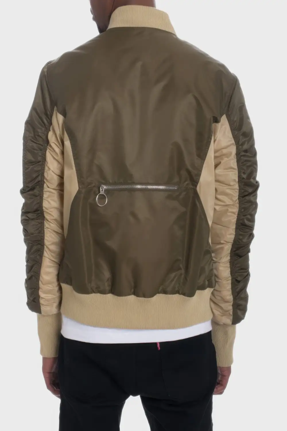 Contrast Panel Bomber Jacket