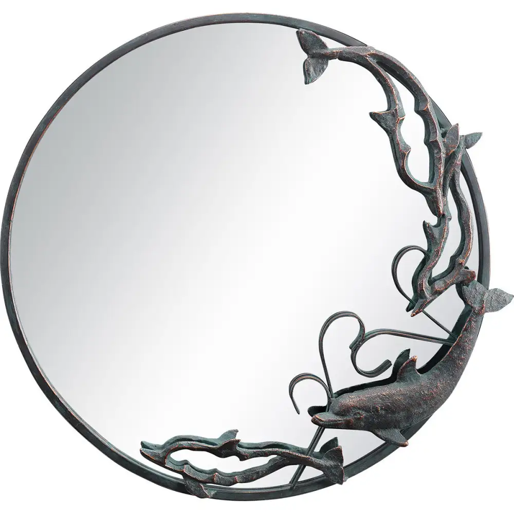 Dolphin Pod Round Wall Mirror