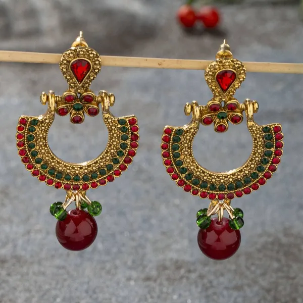 Bold Rhinestone Vintage Earrings